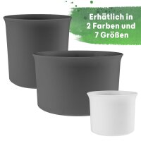 Atlas Blumentopf Kunststoff rund matt genarbt Pflanztopf...