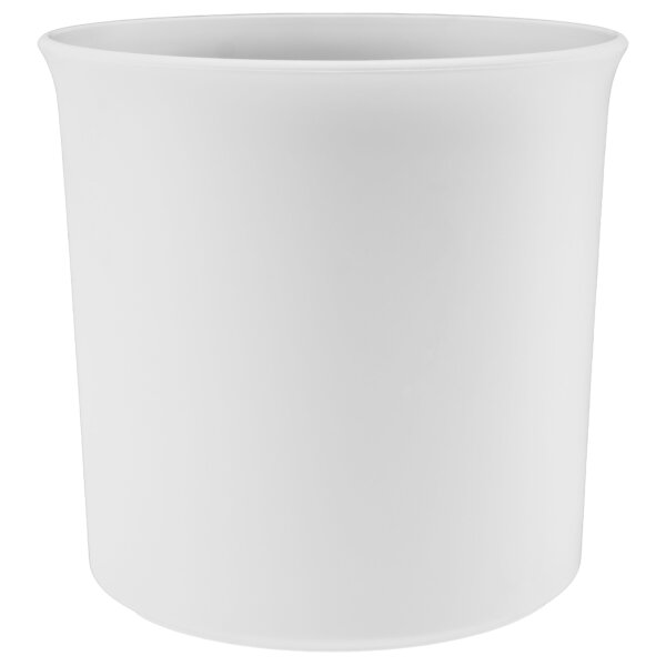 Leni Blumentopf Atlas Kunststoff Übertopf Ø 21 Höhe 20 cm rund Weiß matt Hydrokultur Pflanztopf für Zimmerpflanzen Outdoor Indoor