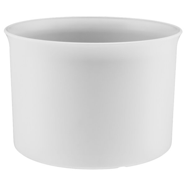 Leni Blumentopf Atlas Kunststoff Übertopf Ø 31 Höhe 21,2 cm rund Weiß matt Hydrokultur Pflanztopf für Zimmerpflanzen Outdoor Indoor