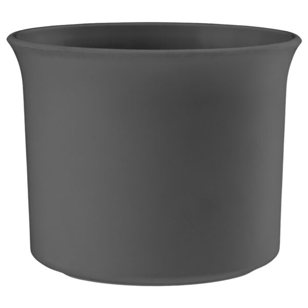 Leni Blumentopf Atlas Kunststoff Übertopf Ø 15 Höhe 13 cm rund Anthrazit matt Hydrokultur Pflanztopf für Zimmerpflanzen Outdoor Indoor