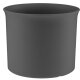 Leni Blumentopf Atlas Kunststoff Übertopf Ø 24 Höhe 20 cm rund Anthrazit matt Hydrokultur Pflanztopf für Zimmerpflanzen Outdoor Indoor