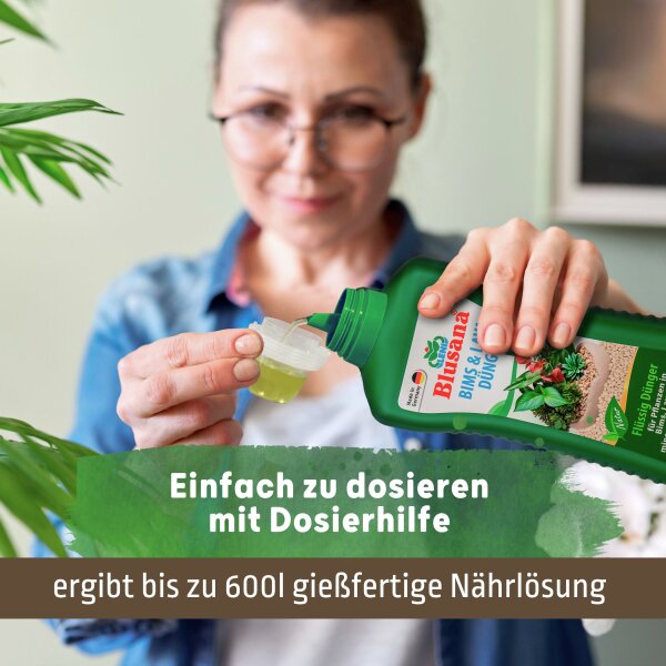 Blusana Bims und Lava Flüssigdünger 1 Liter NPK 10-4-6 Spezialdünger Mineralsubstrat EDTA-Chelate Pflanzendünger Zeolith
