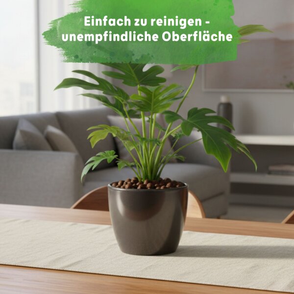 Sylt Blumentopf Keramik glänzend Pflanztopf für Indoor