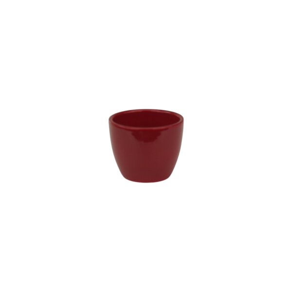 Sylt 08 Blumentopf Keramik Übertopf Ø 8 cm Höhe 6 cm rund Weinrot glänzend Pflanztopf für Zimmerpflanzen Indoor
