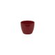 Sylt 08 Blumentopf Keramik Übertopf Ø 8 cm Höhe 6 cm rund Weinrot glänzend Pflanztopf für Zimmerpflanzen Indoor
