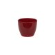 Sylt 11 Blumentopf Keramik Übertopf Ø 11 cm Höhe 10 cm rund Weinrot glänzend Pflanztopf für Zimmerpflanzen Indoor