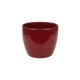 Leni Blumentopf Sylt Keramik Übertopf Ø 15 cm Höhe 13 cm rund Weinrot glänzend Pflanztopf für Zimmerpflanzen Indoor
