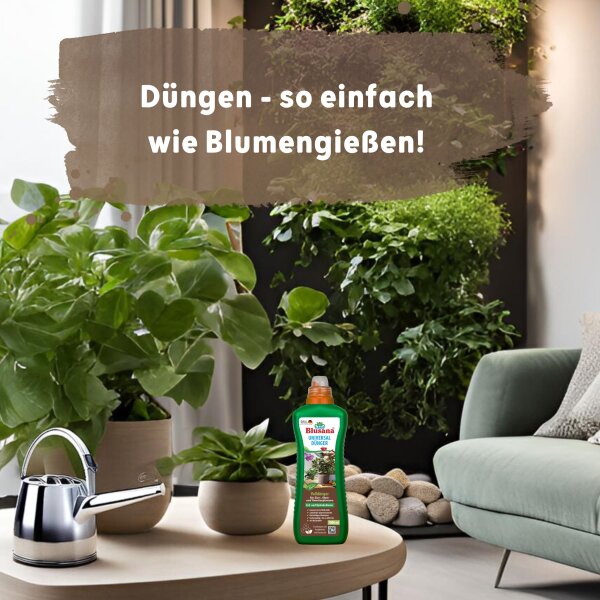 Blusana Universal Flüssigdünger NPK 6-3-6 Konzentrat Zimmerpflanzen Hydrokultur Erdkultur Pflanzendünger Dreifach-Stickstoff