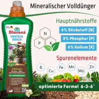 Blusana Universal Flüssigdünger NPK 6-3-6...