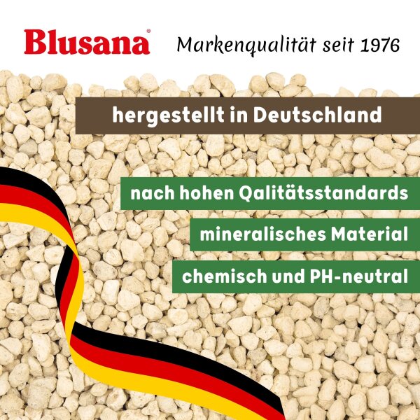 Blusana Bims 8-16mm Pflanzsubstrat mineralisches Vulkangestein Granulat Drainage Hydrokultur Zimmerpflanzen Kübelpflanzen