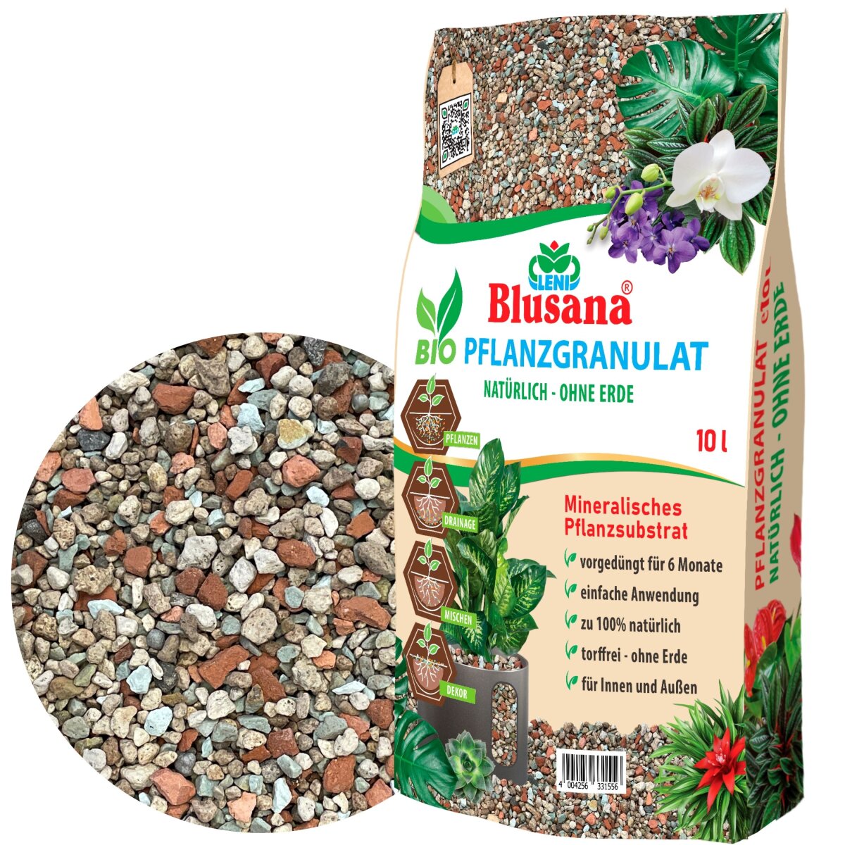 Mineralisches Pflanzsubstrat 2-5mm vorgedngt | Blusana