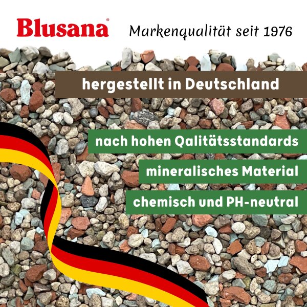 Blusana Mineralisches Pflanzsubstrat feines Pflanzgranulat 2-5mm | Semi-Hydrokultur Substrat vorgedüngt | Bims Zeolith Ton