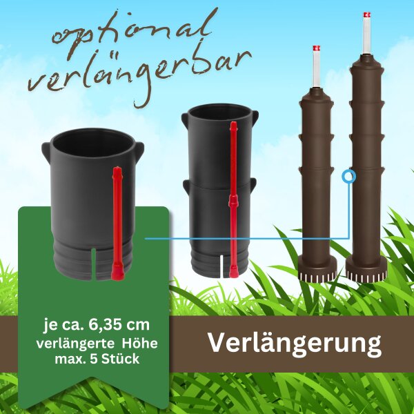 Vario Wasserstandsanzeiger IV für Zimmerpflanzen in Hydrokultur und Granulat – Gießanzeige optional verlängerbar klein bis groß