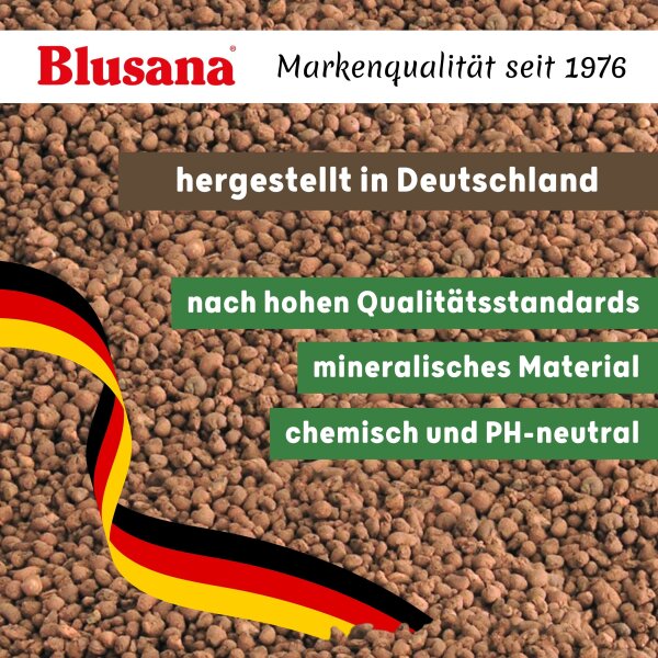 Blusana Pflanzton Blähton feine Körnung 2-4mm | Hydrokultur Drainage Substrat | Stecklinge Anzucht Zimmerpflanzen