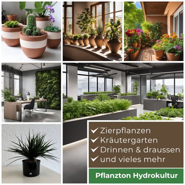 Blusana Pflanzton Blähton feine Körnung 2-4mm | Hydrokultur Drainage Substrat | Stecklinge Anzucht Zimmerpflanzen