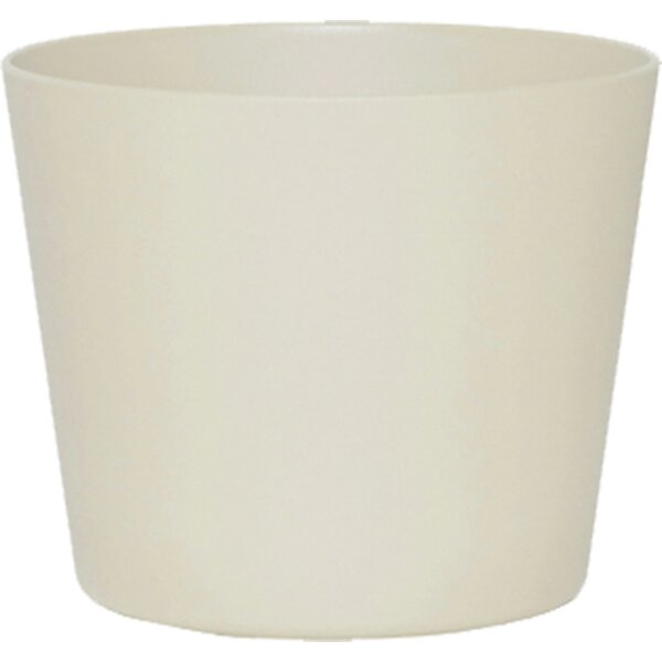 Flori Blumentopf Kunststoff Übertopf Ø 14 cm Höhe 12 cm Kiesel matt Pflanztopf für Zimmerpflanzen Outdoor Indoor