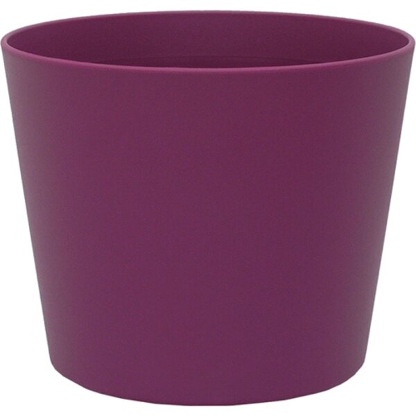Flori Blumentopf Kunststoff Übertopf Ø 16 cm Höhe 14 cm Dunkelflieder matt Pflanztopf für Zimmerpflanzen Outdoor Indoor