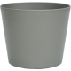 Flori Blumentopf Kunststoff Übertopf Ø 19 cm Höhe 18 cm Dunkelsilber matt Pflanztopf für Zimmerpflanzen Outdoor Indoor