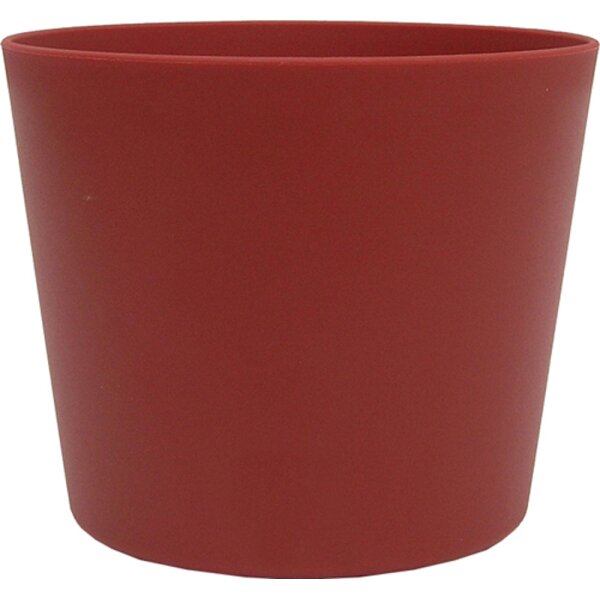 Flori 19 Blumentopf Kunststoff Übertopf Ø 19 cm Höhe 18 cm Bordeaux matt Pflanztopf für Zimmerpflanzen Outdoor Indoor