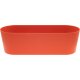 Flori 28 Jardiniere JA 26 Dunkelorange Pflanzkasten oval wasserdicht &Uuml;bertopf Kunststoff matt Hydrokultur Fensterbank K&uuml;che