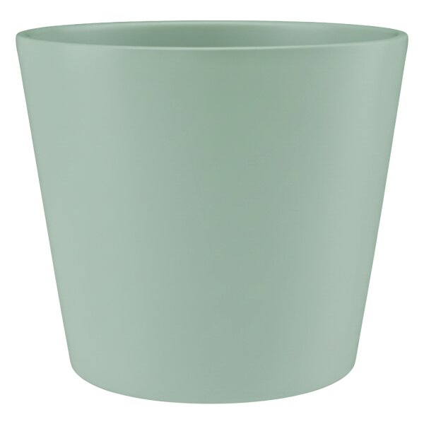 Leni Blumentopf Vasa Keramik Übertopf Ø 16 cm Höhe 14,5 cm rund konisch Surf Green/blau-grün matt Hydrokultur Pflanztopf für Zimmerpflanzen Indoor