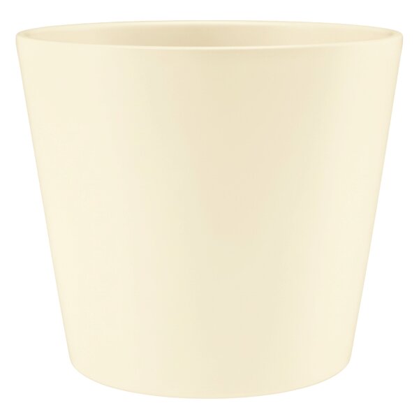 Vasa 13/12 Blumentopf Keramik Übertopf Ø 16 cm Höhe 14,5 cm rund konisch Panna matt Hydrokultur Pflanztopf für Zimmerpflanzen Indoor