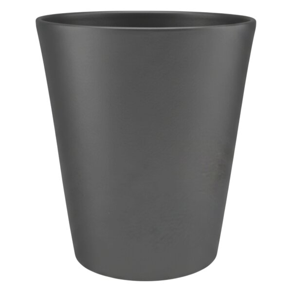 Vasa 15/19 Blumentopf Keramik Übertopf Ø 19 cm Höhe 22 cm rund konisch Anthrazit/Grau matt Hydrokultur Pflanztopf für Zimmerpflanzen Indoor
