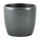 Leni Blumentopf Venus Keramik Übertopf Ø 14 cm Höhe 10 cm rund Dunkelsilber Metallic glänzend Hydrokultur Pflanztopf für Zimmerpflanzen Indoor