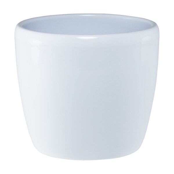 Venus 15/19 Blumentopf Keramik Übertopf Ø 18 cm Höhe 21 cm rund Weiß glänzend Hydrokultur Pflanztopf für Zimmerpflanzen Indoor