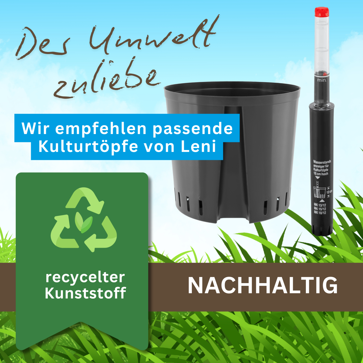 Wasserstandsanzeiger II - Pegulator fr Kulturtpfe | Hydrokultur Mes