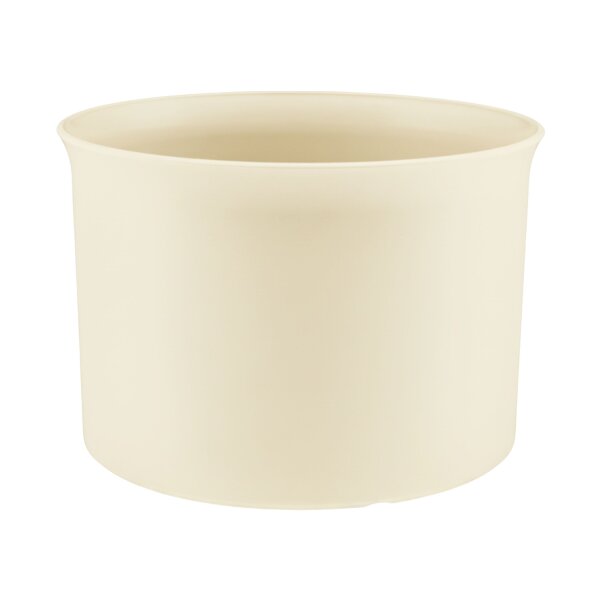 Leni Blumentopf Atlas Kunststoff Übertopf Ø 31 Höhe 21,2 cm rund Creme matt Hydrokultur Pflanztopf für Zimmerpflanzen Outdoor Indoor