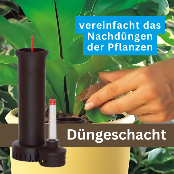 Leni Vario Wasserstandsanzeiger IV Pegulator | Hydrokultur Gießanzeige für mittelgroße Pflanzgefäße Pflanztiefe 21 cm verlängerbar bis 52 cm