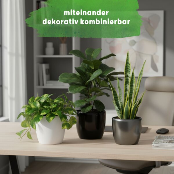 Venus Blumentopf Keramik glänzend Pflanztopf für Indoor