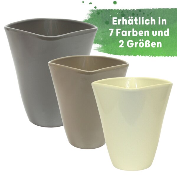 Quarta Blumentopf Keramik glänzend Pflanztopf für Indoor