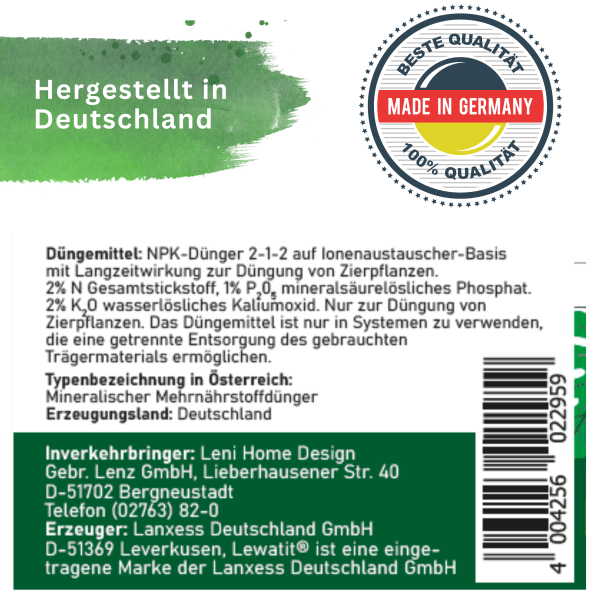 Blusana Langzeitdünger Lewatit HD 50 Dose 500 ml NPK Ionenaustauscher Granulat Hydrokultur Zimmerpflanzen Pflanzendünger
