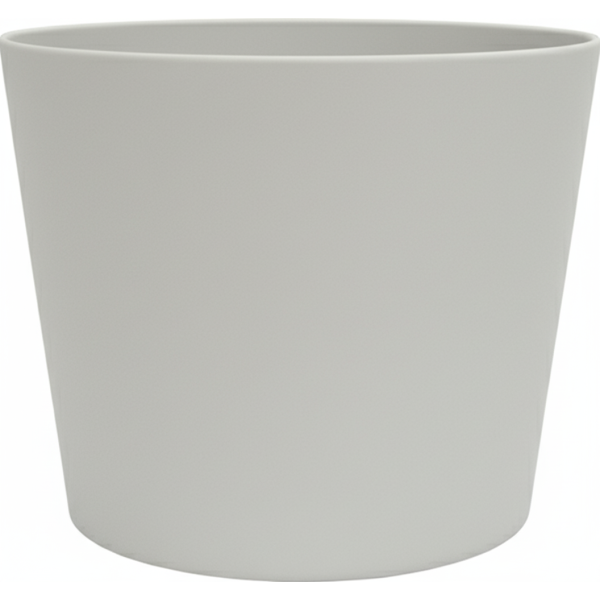 Flori 16 Blumentopf Kunststoff Übertopf Ø 16 cm Höhe 14 cm Lichtgrau matt Pflanztopf für Zimmerpflanzen Outdoor Indoor