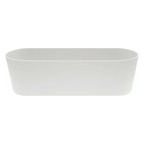 Flori 50 Jardiniere JA 50 Lichtgrau Pflanzkasten oval wasserdicht Übertopf Kunststoff matt Hydrokultur Balkon Terrasse