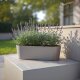 Leni Flori Jardiniere JA 36 Dunkelsilber Pflanzkasten oval wasserdicht Übertopf Kunststoff matt Hydrokultur Sideboard
