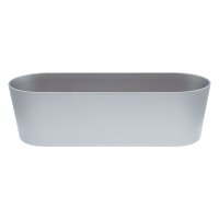 Leni Flori Jardiniere JA 36 Silber Pflanzkasten oval...