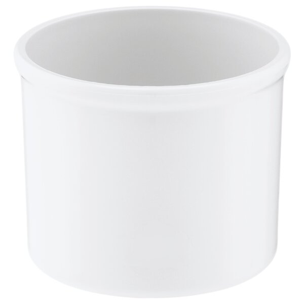 Leni Blumentopf Corona Kunststoff Übertopf Ø 9 cm Höhe 7,5 cm rund Weiß glänzend Hydrokultur Pflanztopf für Zimmerpflanzen Indoor