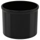 Corona 09/07 Blumentopf Kunststoff Übertopf Ø 9 cm Höhe 7,5 cm rund Schwarz glänzend Hydrokultur Pflanztopf für Zimmerpflanzen Indoor