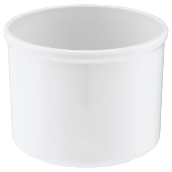 Leni Blumentopf Corona Kunststoff Übertopf Ø 12 cm Höhe 9,5 cm rund Weiß glänzend Hydrokultur Pflanztopf für Zimmerpflanzen Indoor