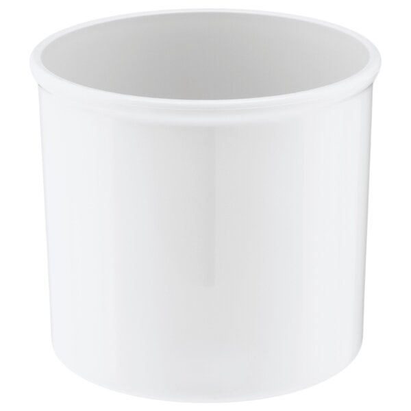Corona 13/12 Blumentopf Kunststoff Übertopf Ø 14 cm Höhe 13 cm rund Weiß glänzend Hydrokultur Pflanztopf für Zimmerpflanzen Indoor