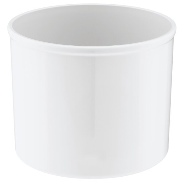 Leni Blumentopf Corona Kunststoff Übertopf Ø 17 cm Höhe 13,5 cm rund Weiß glänzend Hydrokultur Pflanztopf für Zimmerpflanzen Indoor