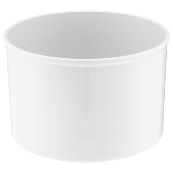 Leni Blumentopf Corona Kunststoff Übertopf Ø 20 cm Höhe 13 cm rund Weiß glänzend Hydrokultur Pflanztopf für Zimmerpflanzen Indoor
