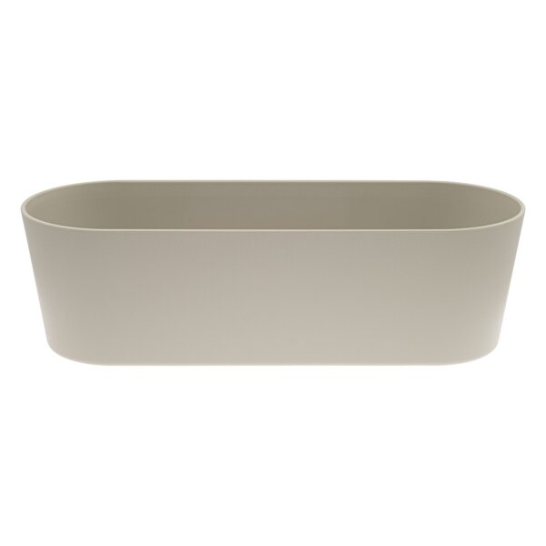 Leni Flori Jardiniere JA 36 Kiesel Pflanzkasten oval wasserdicht Übertopf Kunststoff matt Hydrokultur Sideboard