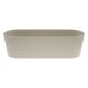 Flori 36 Jardiniere JA 36 Kieselgrau Pflanzkasten oval wasserdicht Übertopf Kunststoff matt Hydrokultur Sideboard