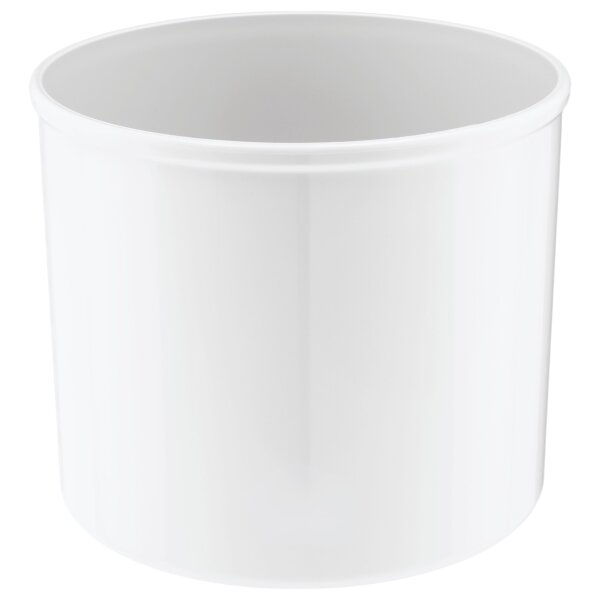 Corona 22/19 Blumentopf Kunststoff Übertopf Ø 24 cm Höhe 20,5 cm rund Weiß glänzend Hydrokultur Pflanztopf für Zimmerpflanzen Indoor