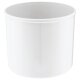 Corona 22/19 Blumentopf Kunststoff Übertopf Ø 24 cm Höhe 20,5 cm rund Weiß glänzend Hydrokultur Pflanztopf für Zimmerpflanzen Indoor