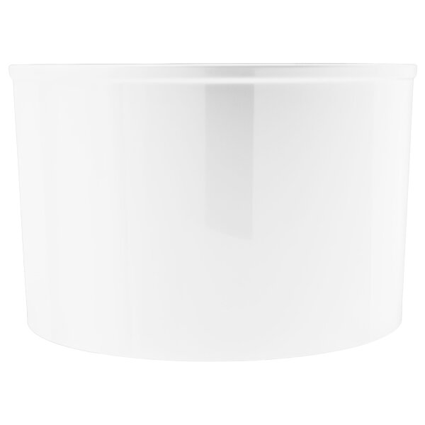 Leni Blumentopf Corona Kunststoff Übertopf Ø 37 cm Höhe 24,5 cm rund Weiß glänzend Hydrokultur Pflanztopf für Zimmerpflanzen Indoor